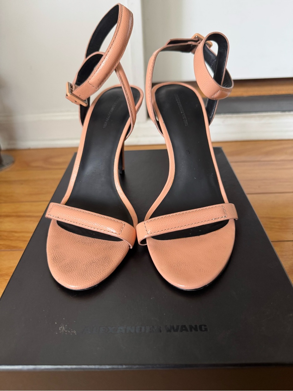 Alexander Wang Leather Ankle-Strap High Heels